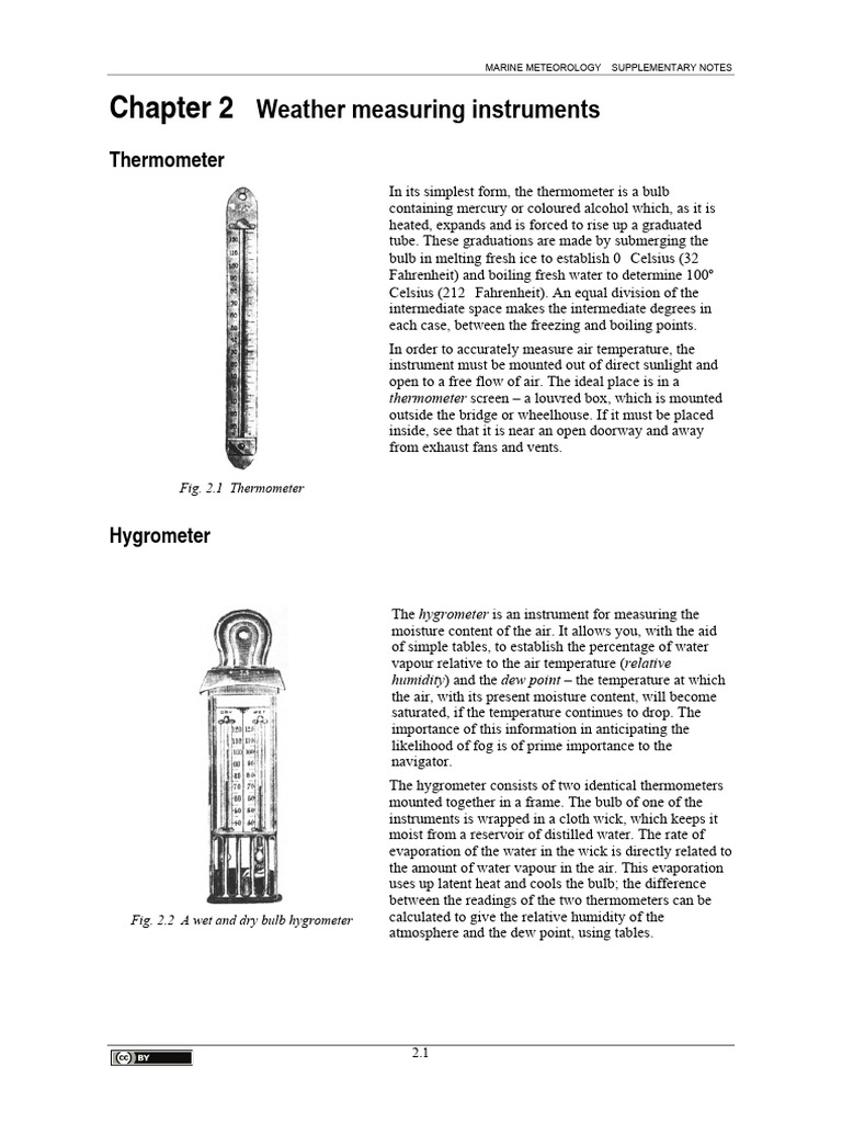Meteorological Instruments | PDF | Humidity | Thermometer
