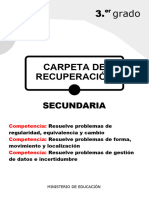 Carpeta de Recuperación TERCER GRADO Secundaria