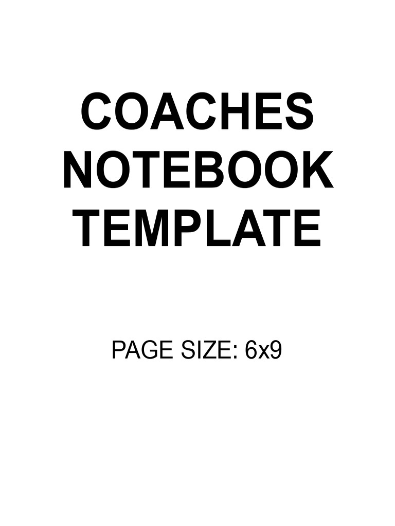 Coaches Notebook Template for 2024 | PDF | American Football | National ...