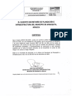 1. Certificados Planeación Municipal - Arauquita