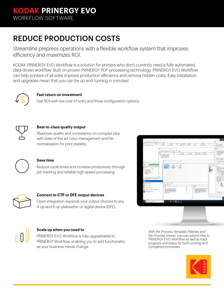 Kodak Prinergy EVO Workflow Overview | PDF | Workflow | Windows 10