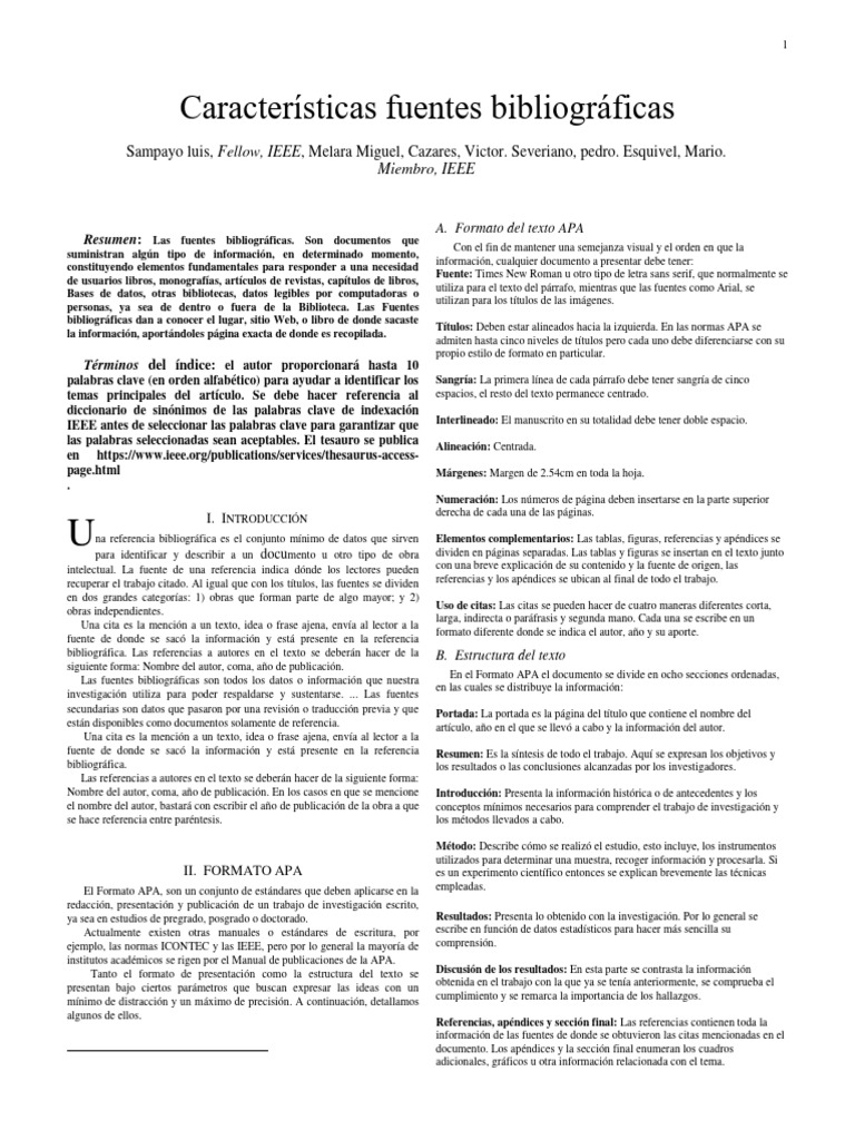 IEEE Formato - Referencias | PDF | Bibliografía | Citación