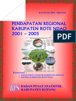 Pendapatan Regional Kabupaten Rote Ndao 2001-2005