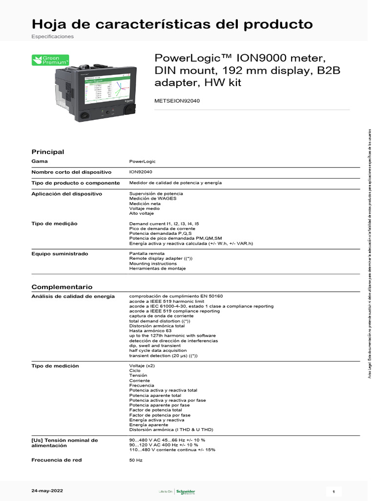 Moniteur D'isolation De Ligne électrique Schneider ISO-GARD Série 6 B92075021SE - Reconditionné