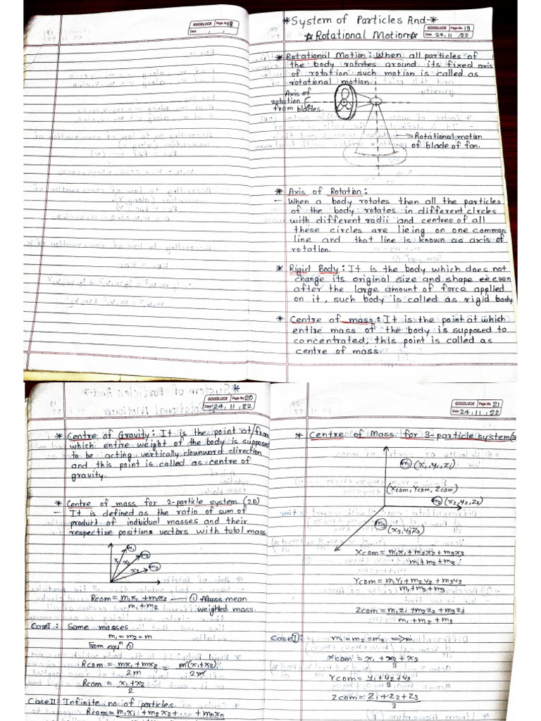 Notes Rotational Motion 2024 PDF