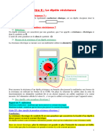 Chapitre 6: Le Dipôle Résistance: 1) Définition