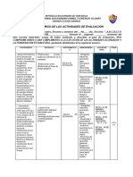 Cuarto Año Biologìa Valoraci 'N de Los Aprendizajes - Ii Momento