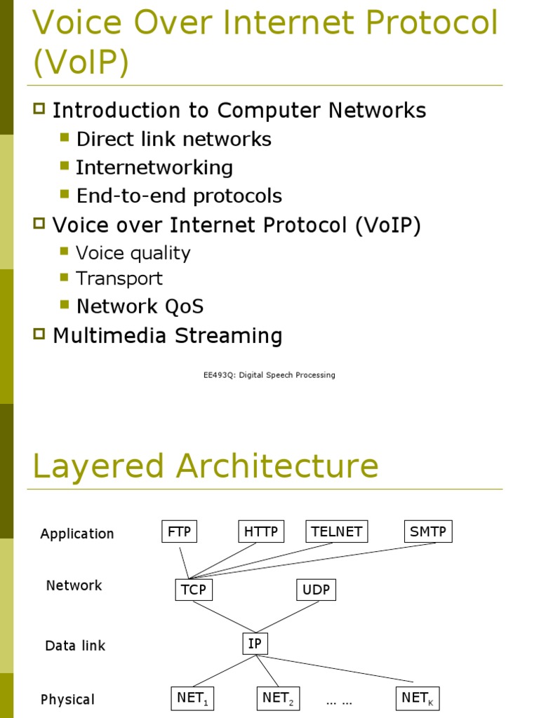 VoIP and Digital Speech Processing Guide | PDF | Voice Over Ip ...