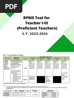 Annex A2 RPMS Tool For Proficient Teachers SY 2023-2024