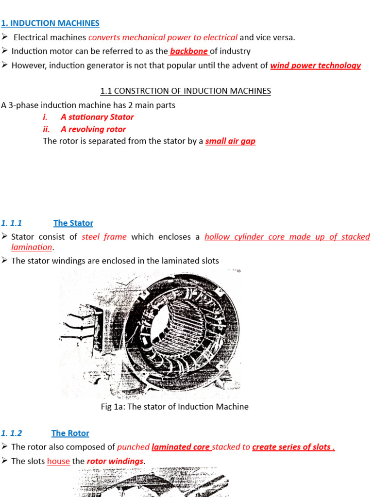MODULE 4 - Induction Machine | PDF | Electric Motor | Electromagnetic ...