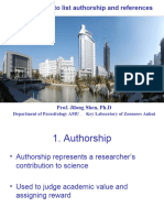 Lecture 4 How To List Authorship Acknowledgement and References