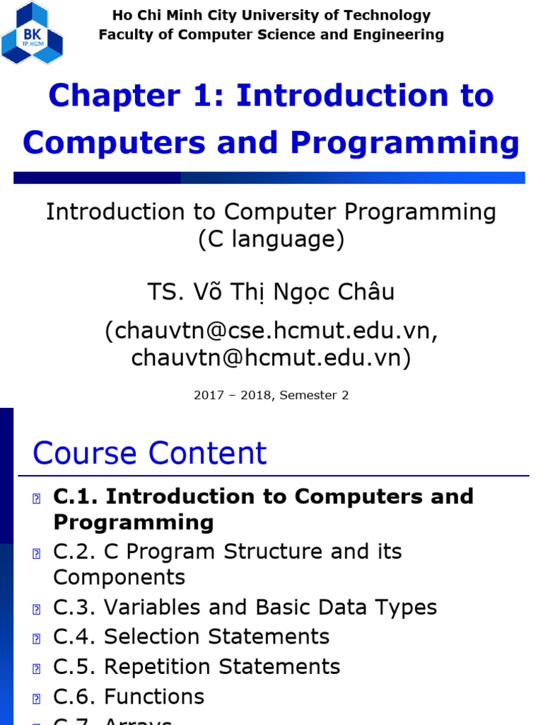 CO1003 - Chapter 1 - Introduction To Computers and Programming | PDF ...