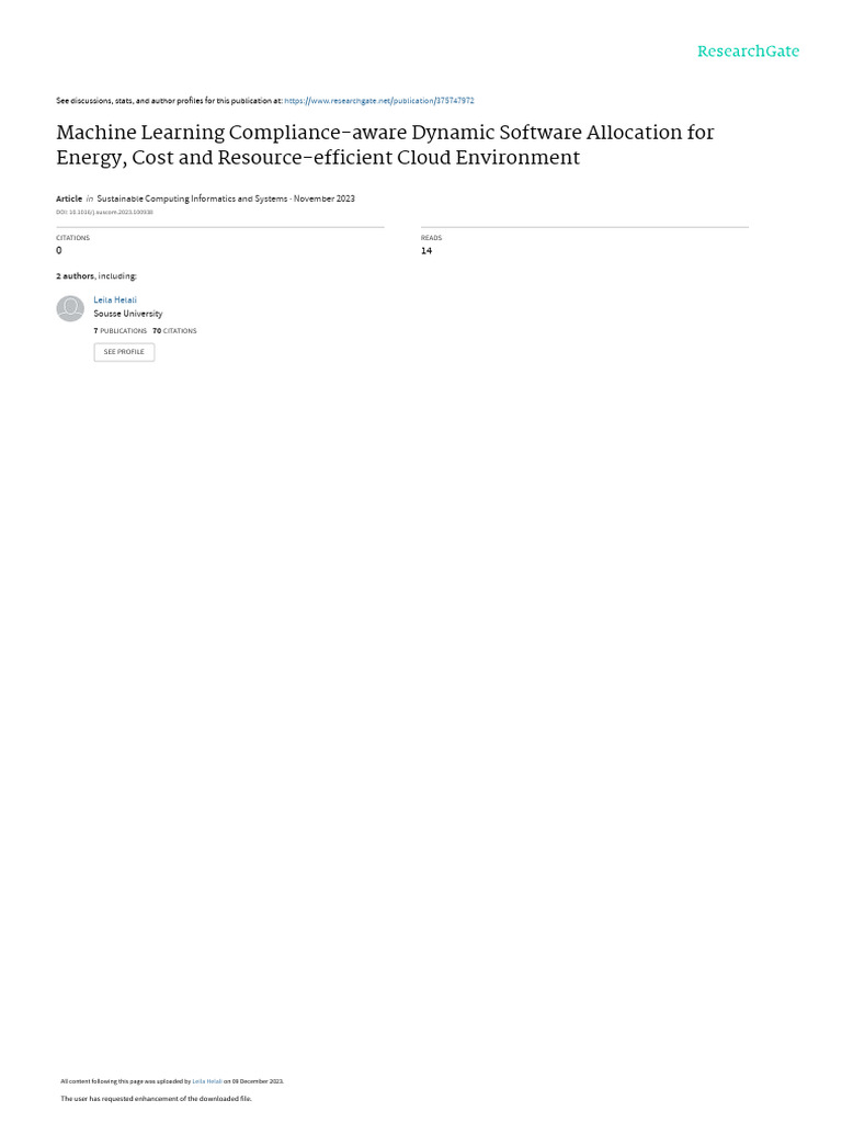 ML-Based Cloud Software Allocation | PDF | Cloud Computing | Virtual ...