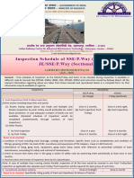Pamphlet On Inspection Schedule of SSE PWay (In-Charge), JE SSE PWay (Sectional)
