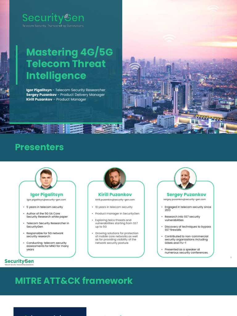 Webinar Mastering 4g 5g Telecom Threat Intelligence Pdf Computer