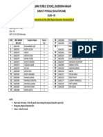 Physical Education Practical Schedule 2023-24