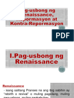 Pag-Usbong NG Renaissance, Repormasyon at Kontra-Repormasyon