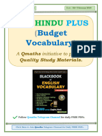Vocabs Related To Budget and Finance