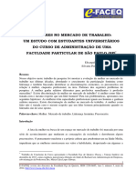 Mulheres No Mercado de Trabalho: Um Estudo Com Estudantes Universitários Do Curso de Administração de Uma Faculdade Particular de São Paulo (SP)