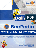 Beepedia Daily Current Affairs (Beepedia) 27th January 2024