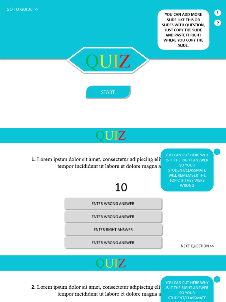 Quiz Template With Timer | PDF | Social Networking Service