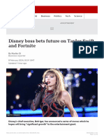 Disney Boss Bets Future On Taylor Swift and Fortnite - BBC News