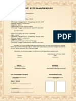 Surat Keterangan Nikah PDF