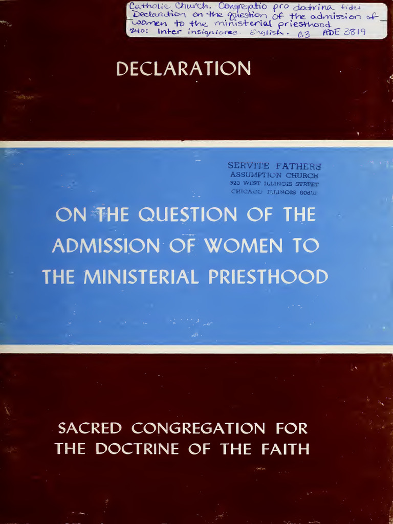 Women Priesthood Pdf Catholic Church Eucharist