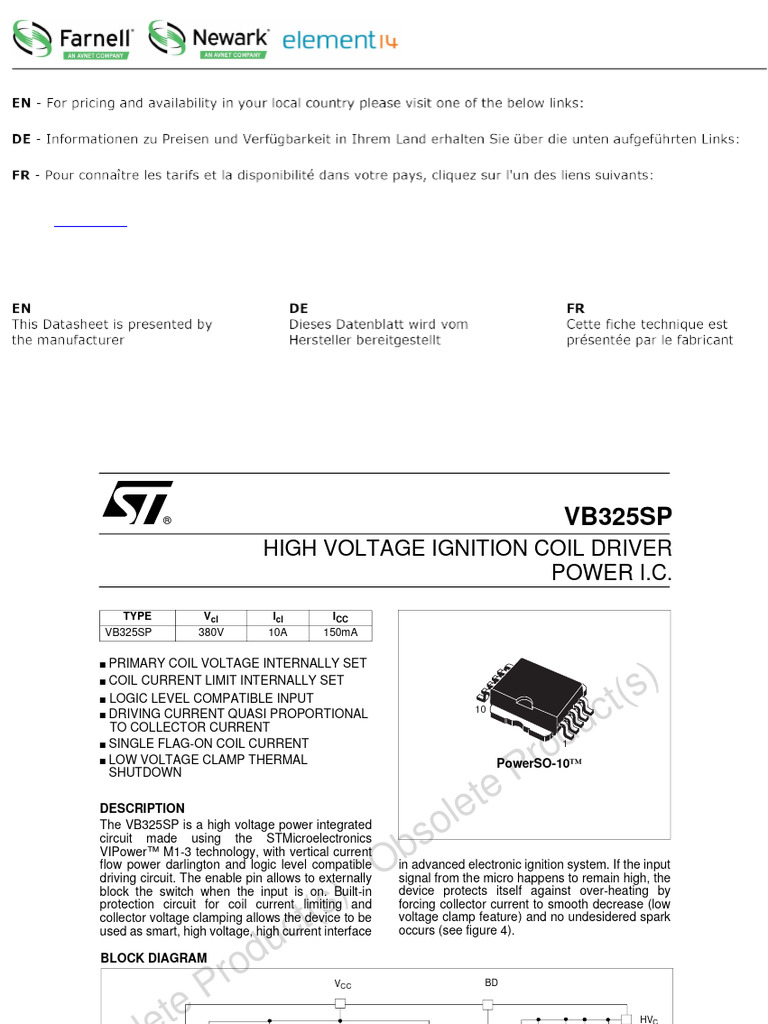 VB325SP (Drive Bob - Ecosport) | PDF | Materials Science | Electronics