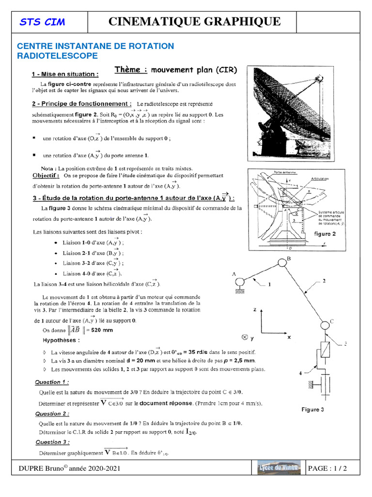 Centre Instantané de Rotation | PDF