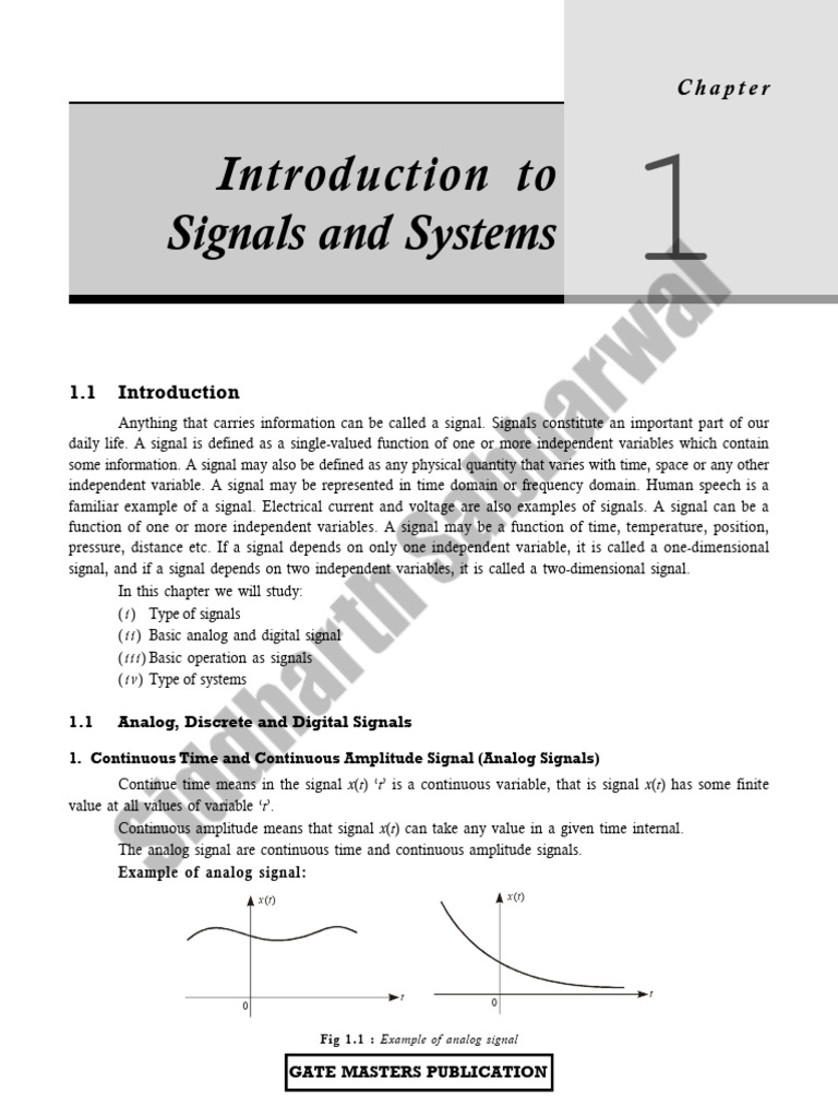 Signal and System Fundamentals | PDF | Discrete Time And Continuous ...