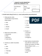 Kelas 5 Latihan Soal 1 PAS Bahasa Indonesia