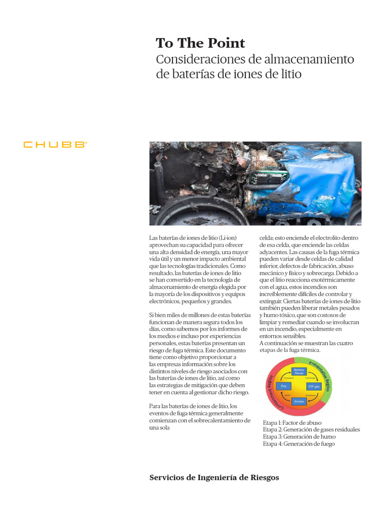 Riesgos y Mitigación de Baterías de Litio | PDF | Batería de iones de ...
