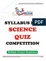 Syllabus For Science Quiz