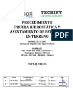 9519-Q-PRC-05 REV.B - Procedimiento Prueba Hidrostática y Asentamiento de Estanque en Terreno