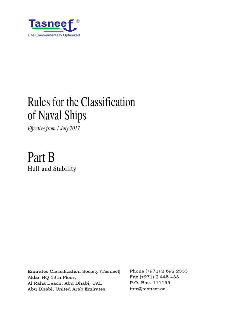 Naval Ship Classification Rules Overview | PDF | Strength Of Materials ...
