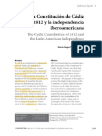 La Constitución de Cádiz de 1812 y La Independencia Iberoamericana