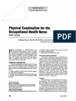 Rasmor Et Al 2003 Physical Examination For The Occupational Health Nurse Skills Update