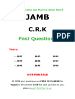 Jamb CRK Past Questions