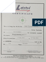 Certificate: Akshya
