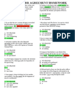 3-Subject Verb Agreement HW