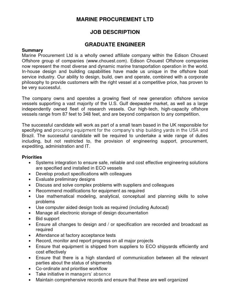 graduate-engineer-job-description-190809-pdf-procurement-engineering