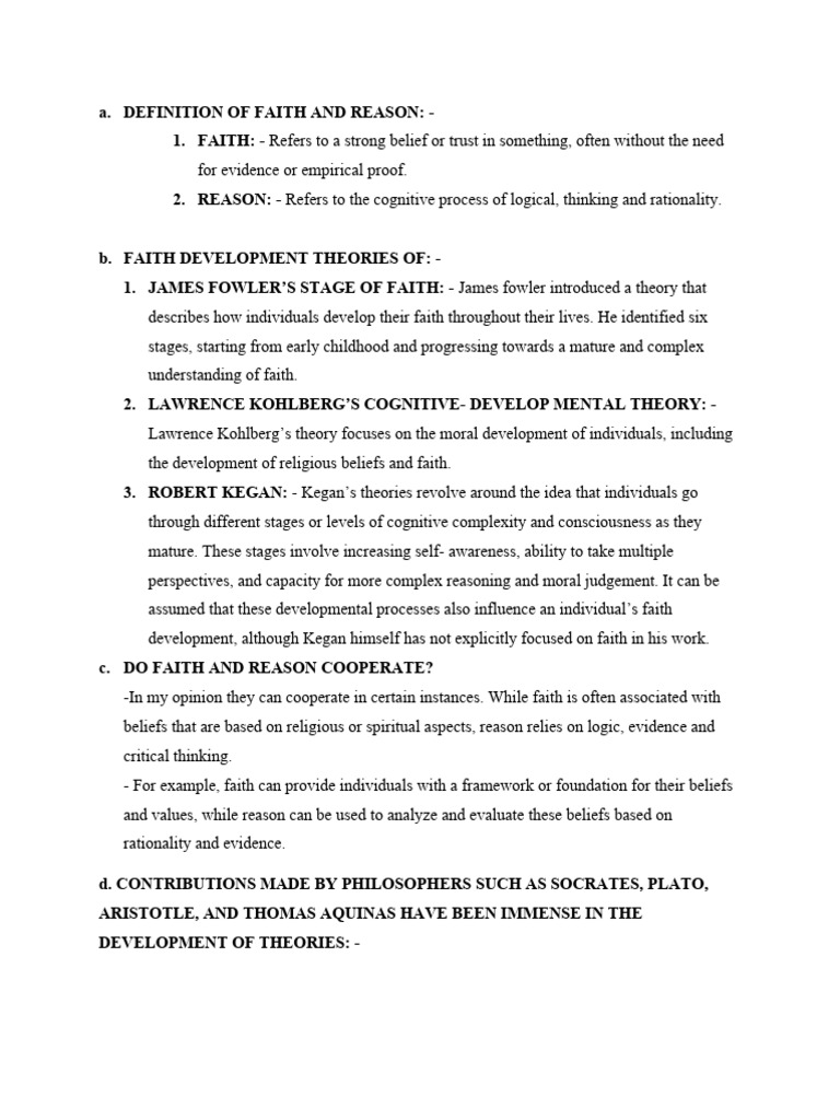 Definition of faith and reason pdf reason faith