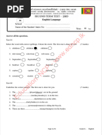 Nalanda College Grade 7 Unit Test Paper | PDF
