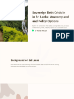 Sovereign Debt Crisis in Sri-Lanka Anatomy and Policy Options