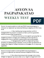 Edukasyon Sa Pagpapakatao Weekly Test