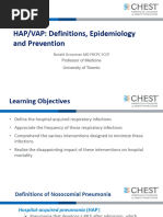 11 HAP, VAP Part 1 Definitions, Epidemiology and Prevention