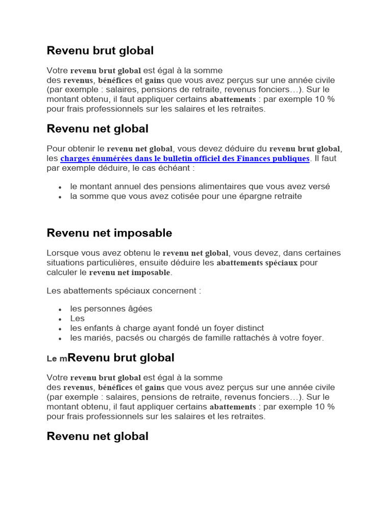Comprendre le revenu imposable en 2023 | PDF | Impôt sur le revenu ...