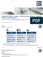 SurTec ČR - Povrchové Úpravy Hliníku - Technologické Novinky, Moderní Trendy A Nové Aplikace