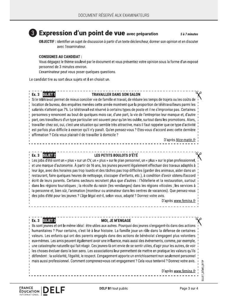 Delf B1 Exercises